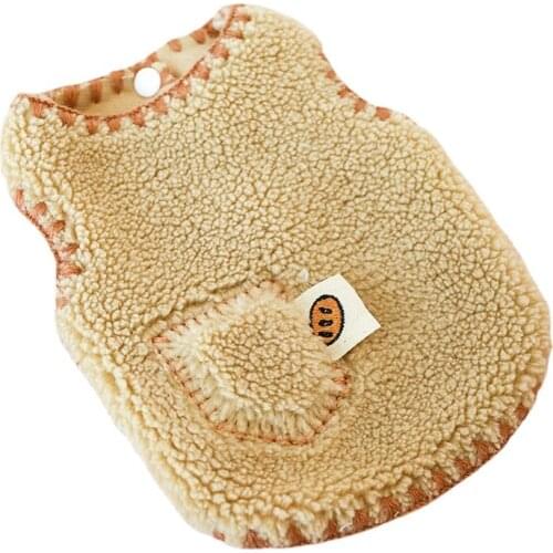 Autumn/Winter Pet Clothing Vintage Lamb Wool Dogs Coat Warm Cats Woven Vest Jacket Puppy Thick Costume Dog Clothes for Small Dog