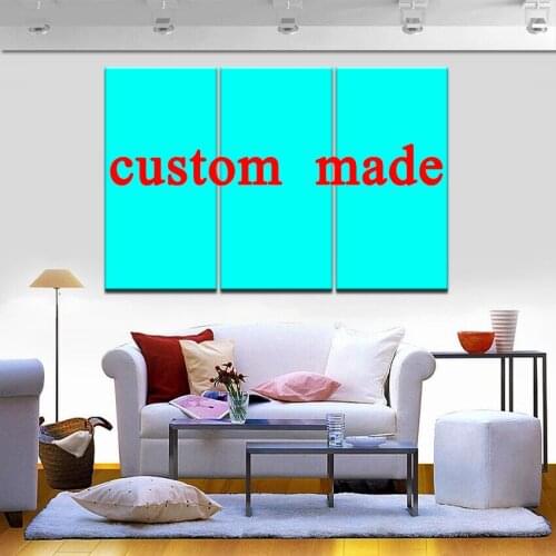 Drop Shipping 3 Pieces Custom Made Canvas Wall Art Picture Framework Customized Painting Modern Living Room Decorative