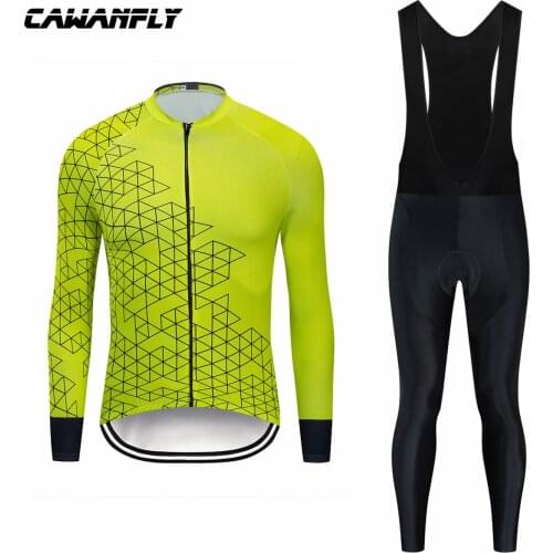 Ropa ciclismo Warm 2019 summer green cawanfly Cycling Clothes Mens Jersey Suit Outdoor Riding Bike MTB Clothing Bib Pants Set