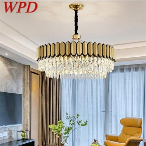 WPD Modern Crystal Chandelier Luxury LED Hanging Fixtures Creative Decorative For Living Room Dining Room Villa Duplex