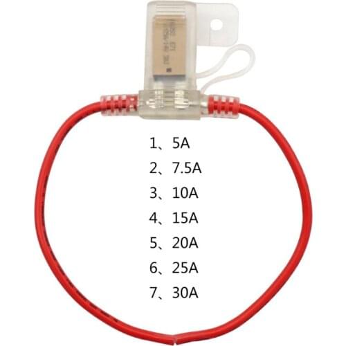 Mini Standard Blade Fuse 5A 7.5A 10A 15A 20A 25A 30A Assorted Inline Fuse Holder