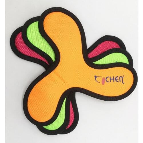 Dog Flying Discs Bite Resistant Training Toy For Small Medium Large Dogs Reflective Triangular Boomerang Interactive Darts