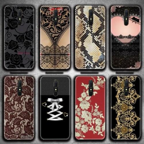 TOPCASHOP Love Lace Flower Phone Case For Oppo A5 A9 2020 Reno2 z Renoace 3pro A73S A71 F11