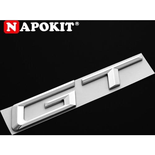 TOP ABS Chrome GT Logo Car Sticker Emblem Badge Decal for BMW X1 X3 X5 E83 F25 GT MTB DH Ford KIA Volkswagen Honda Car Styling