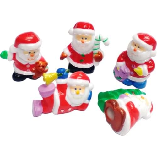 10 PIECE 3.5cm Christmas X'mas Santo Claus Pencil Top Kid Pinata XMAS Kid School Bag Party Favors Gift Novelty Birthday Prize