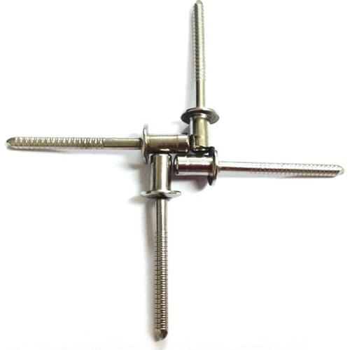 20pcs M4 All stainless steel closed rived flat round head blind rivets 6mm~11mm length