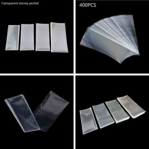 4 Types Money Bag Storage Protect Banknotes Transparent Sleeves Stamp Collection Bag 100pcs each