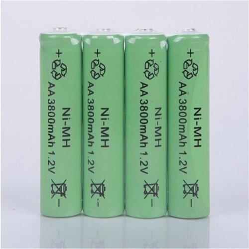 GTF 1.2V Ni-MH AA rechargeable 3800mAh 2A neutral AA rechargeable battery For LED Flashlight Torch AA Baterias Bateria