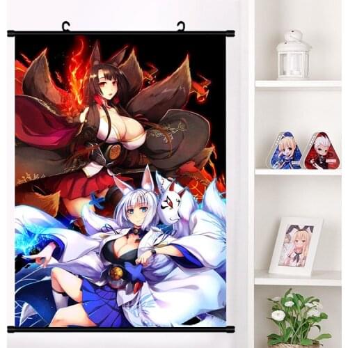 Anime Game Azur Lane Akagi Kaga Unicorn Takao Ayanami laffey Manga Wall Scroll Mural Poster Wall Hang Poster Home Decor Collect