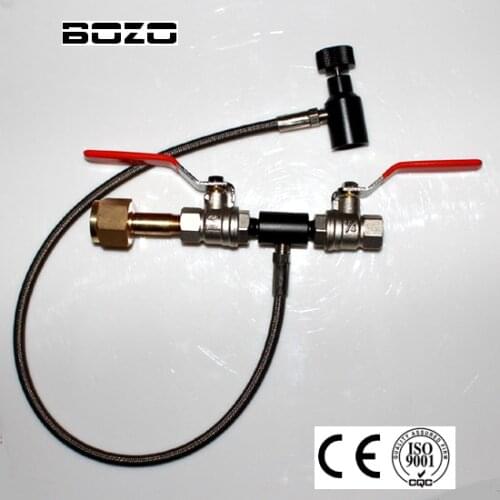 Paintball pcp airsoft Sodastream CO2 Tank Bottle Fill Refill Station Kobalt Adapter withW21.8-14 To TR21*4Thread