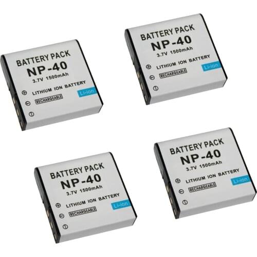 Free Shipping new 4pcs NP-40 Replacement Camera Battery for EX-Z450 Z50 Z500 Z55 Z57 Z600 Z650 Z700SR Z200 NP40 Wholesale