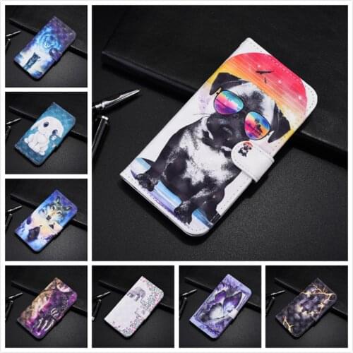 3D Painted Flip Wallet Case For Samsung A12 A10 A21S A40 A50 A42 A41 A51 A71 A52 A72 A32 A20S A10S Funda Cards Protective Cover