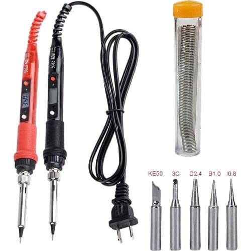 Electric Soldering Iron 80W LCD Digital Display Adjustable Temperature Soldering Iron Tips 220V/110V Welding Solder Tools