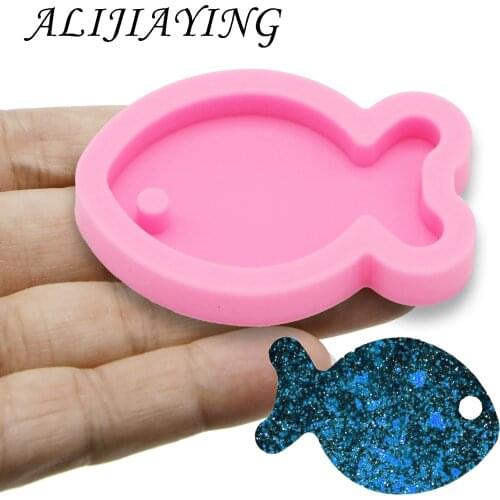 Small fish Molds silicone mould for keychain key ring Pendant decoration resin Craft DIY epoxy jewelry DY0088