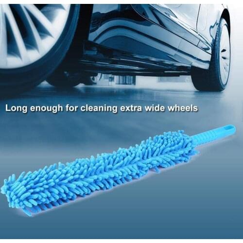 Flexible Extra Long Soft Microfiber Chenille Car Wheel Brush Wheel Accessorie Wash Wash Microfiber Car Cleaner K8T9