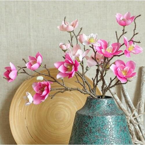 1Pc Artificial Mangnolia Fake Flower Party Home Wedding Table Office Decoration