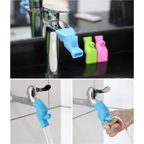 2Pcs New Creative Silicone Faucet Extender Toddler Kids Water Reach Faucet Rubber Hand Washing Bathroom Accessorie Kitchen Tools