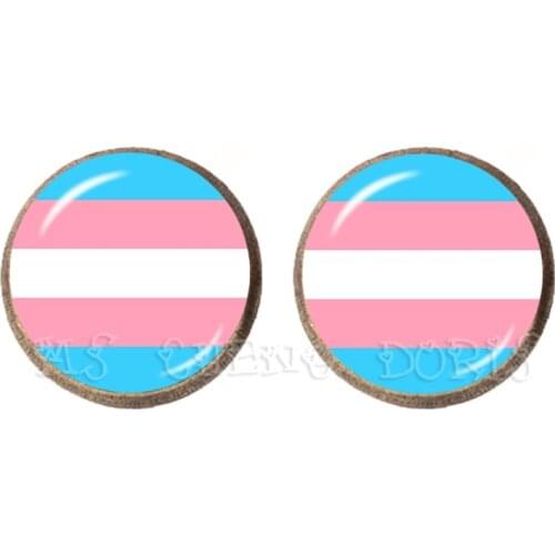 LGBT Colour Round Hypoallergenic Ear Nail Earrings For Women Men Fashion Lovers Jewelry Gay Pride Bijoux Accessories Pendientes