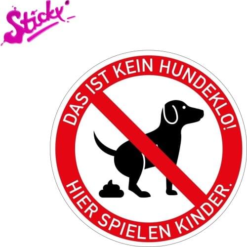 STICKY No Dog Shit Signs Car Sticker Decal Decor Waterproof Sunscreen