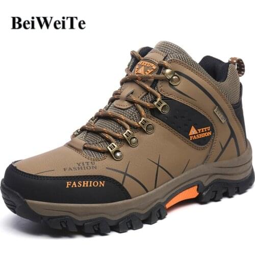 Men Hunting Hiking Boots Waterproof Big Size Climbing Moutnain Sneakers For Male Trekking Camping Autumn Outdoor Sport Shoes Hot