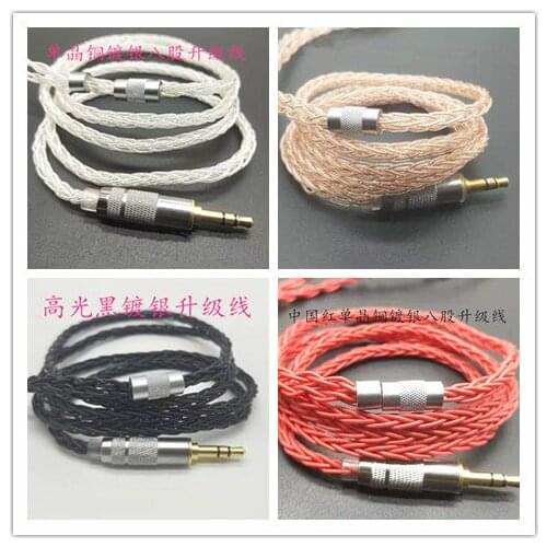 Bargain price 8 share single crystal copper silver plated wire mmcx 0.78mm