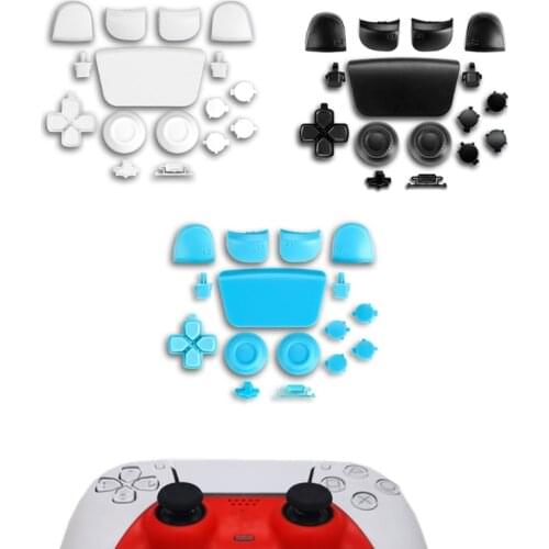 Full Button Set Replacement Repair Kit for PS5, D-pad R1 L1 L2 R2 Triggers + ABXY Keys for DualSense Controller