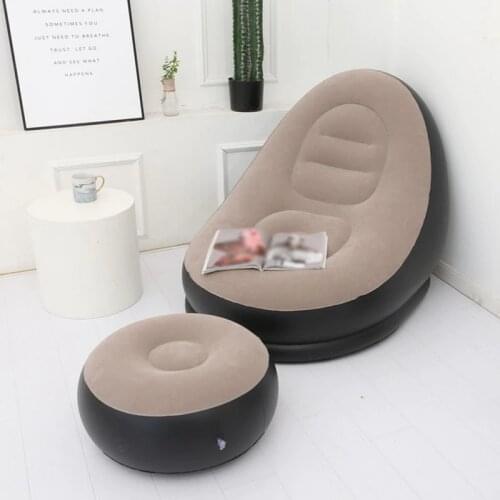 PVC Portable Lazy Infaltable Air Sofa Bed With Pedals Modern Leisure Inflatable Sofa For Home Outdoor Office