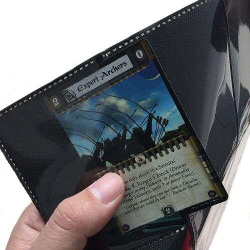 20PCS/Lot Trading Card Protectors Black Album Pages（Total 18 Pocket），Side-loading pockets and up-loading pockets for choice