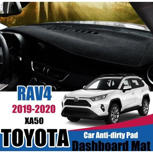 Sunshade Dashmat Carpet For Toyota Rav4 XA50 2019 2020 RAV 4 XA 50 Anti-Slip Mat Dashboard Cover Pad Anti-UV Car Accessories Rug