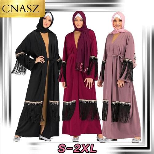 Ramadan Abayas For Women Muslim Hijab Dress Caftan Kimono Cardigan Abaya Kaftan Dubai Qatar UAE Oman Robe Femme Islamic Clothing