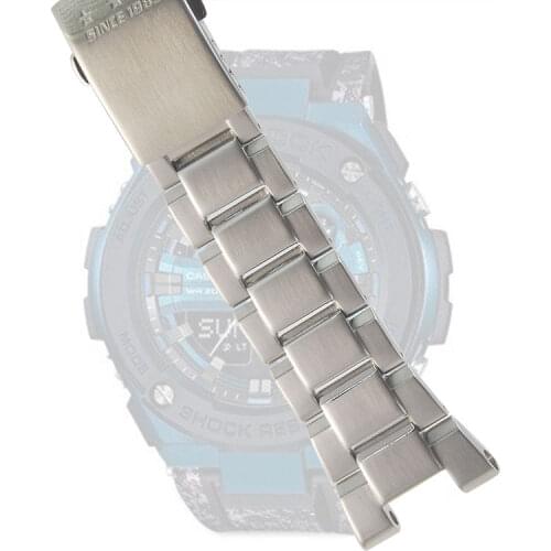 Timelee Stainless steel watchband for GST-B100/S130/W300GL/400G/W330 GST-W120L/S120/W130L/S100/S110 watch strap