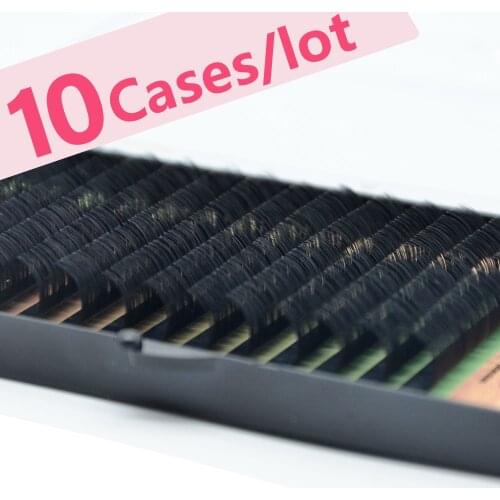 MASSCAKU 3D Mink Eyelashes Makeup Maquiagem 10 Cases lot 16 Rows Individual Eyelash High Quality Natural Soft Faux Cils