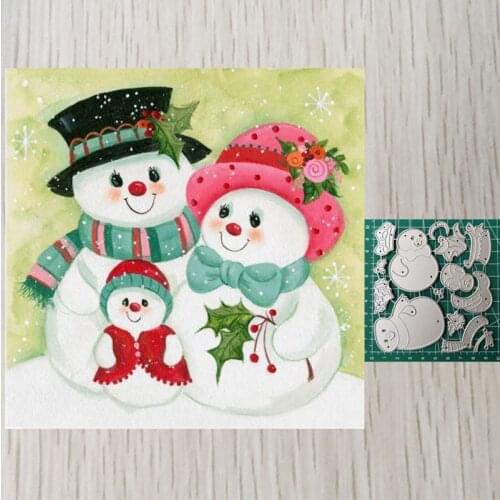 Snowman Family Baby New Cutting Dies 2020 For Scrapbooking Photo Album Embossing Paper Cards Making