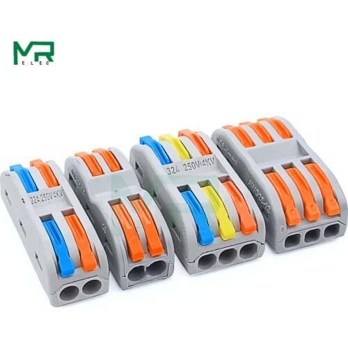 SPL-2/3 Fast Universal Compact Din Rail type screw free wiring block Push-in Conductor Terminal Wiring Conductrminal