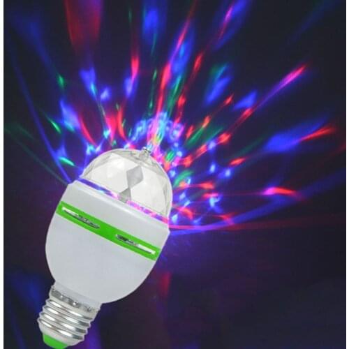 E27 AC85/265V 3W Led Colorful Party Lights Double Ball Move Auto Rotating Stage Lights For DJ Party Home Decorations
