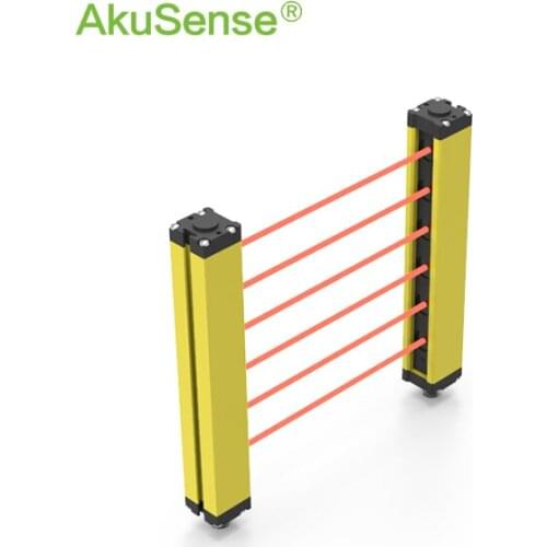 AkuSense Light Curtain Sensor 24V DC 3M Protection Range PNP NPN Barrier Automatic Sensor Outdoor Proximity Sensor