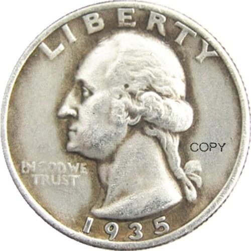 US 1935 P/D/S Washington Quarter Silver Plated Copy Coin