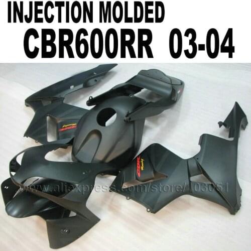 Injection ABS Motobike Bodywork For Honda Fairing Kits CBR600RR 2003 2004 CBR 600 RR 03 04 CBR 600RR All Matte Black Fairings