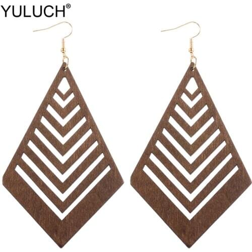YULUCH Fashion Pop Dangle Drop Earrings For Women Lady Party Jewelry Accessories Ethnic African Indian Boho Statement Earrings