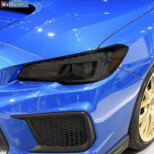 2 Pcs Car Headlight Protective Film Headlamp Restoration Transparent Black TPU Sticker For Subaru WRX 2015-Present Accessories