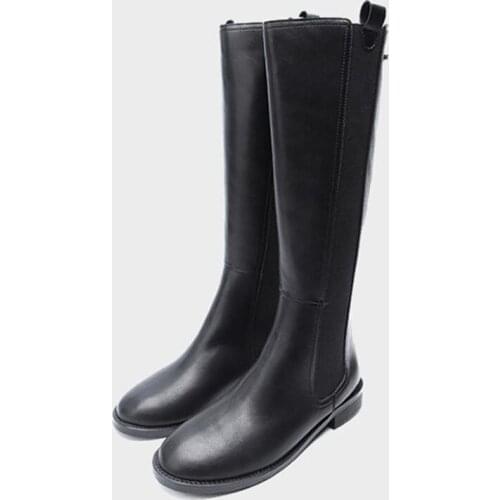 INS Hot Women Knee High Boots Winter Fashion Leather Knight Boots Female Thick High Heels Motorcycle Boots Women Punk Shoes