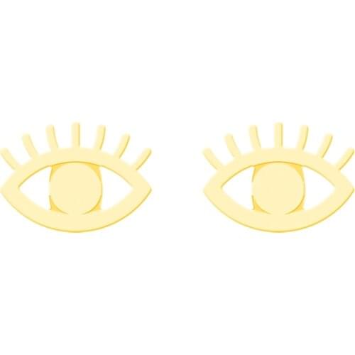 Evil Eye Earrings For Women Vintage Jewellery Stainless Steel Ear Studs Rose Gold Korean Earrings 2018 Brincos Kids Sister Gifts