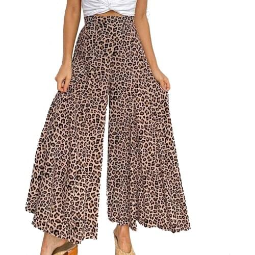 Women Wide Leg Pants Long Loose Pantskirt Culotte Yoga Pants Trousers Streetwear Skirt