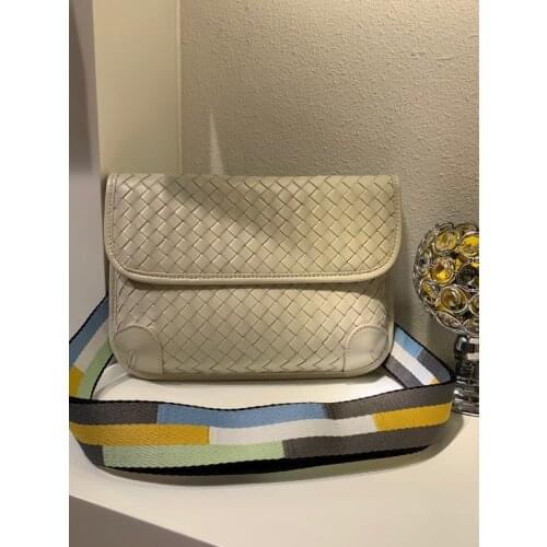 2021 Womens Fashion Leather Shoulder Bag Luxury Brand Design 100% Sheepskin Woven High-End Mens Messenger Bag