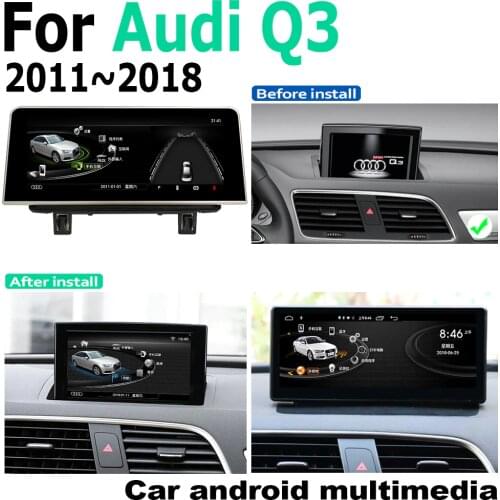 8.8" Android car multimedia player For Audi Q3 8U 2011~2018 MMI Navigation Navi GPS BT Support 4G 3G WiFi Radio stereo
