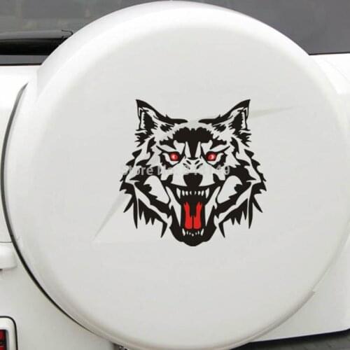 Aliauto Car-styling Wolf Head Car Sticker Decals Spare Tire Box Accesories For Chevrolet Cruze Ford Focus volkswagen Polo Golf