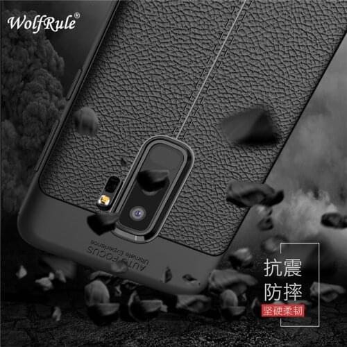 WolfRule For Case Samsung Galaxy S9 Plus Cover Shockproof Luxury Leather TPU Case For Samsung Galaxy S9 Plus Funda G965N Bag