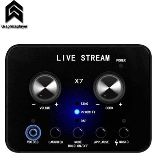 For Mobile Phone PC External Sound Card Headset Microphone Smartphone Webcast Personal Live Broadcast Voice Changer