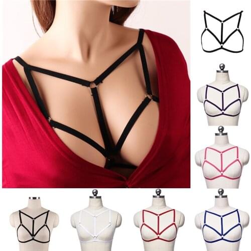 Gothic Underwear Body Tight Drawstring Polygon Color Simple Sling Fetish Dress Carnival Festival Wear S46