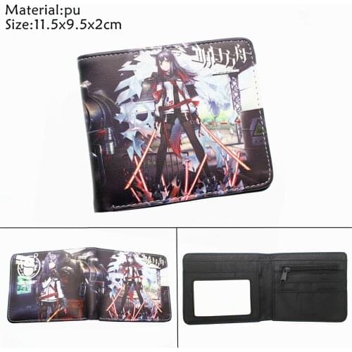 PU Wallet Anime Arknights Student Teenager Leather Coin Pocket Bifold Photo Card Holder Casual Boys Girls Cartoon Purses
